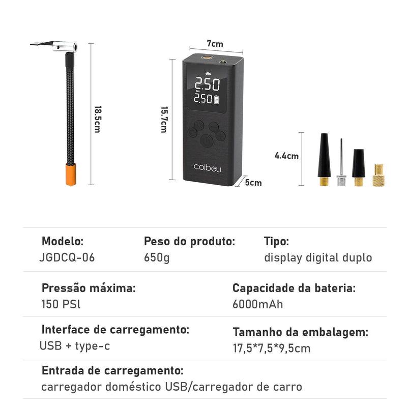 AirGo - Compressor de Ar Portátil